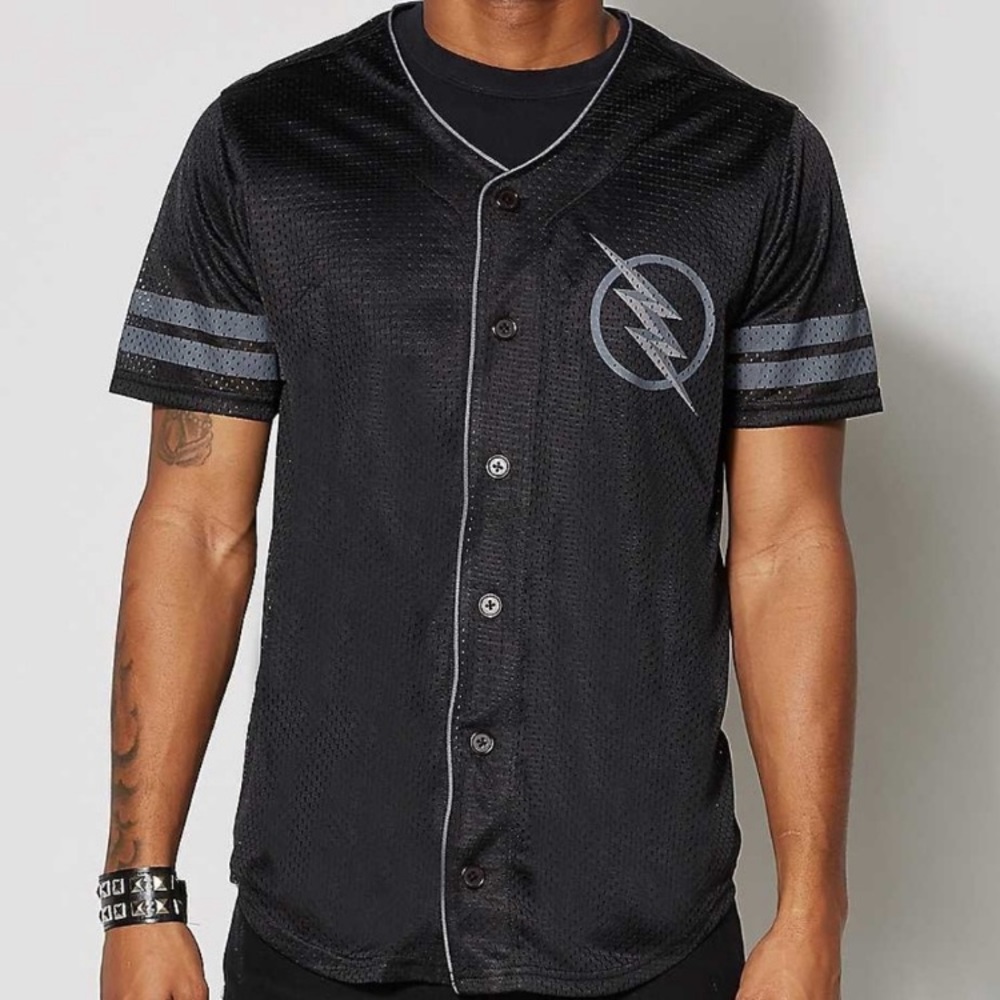 The Flash DC Comics Black Zoom Baseball Jersey